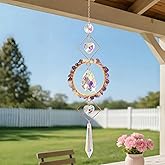 Oikomai Colorful Sun Catcher, Crystal Prism Suncatcher for Indoor Window Hanging, Amethyst Crystals Rainbow Maker for Wall Room Home Decor Ornaments Unique Gifts for Women Friends Coworkers