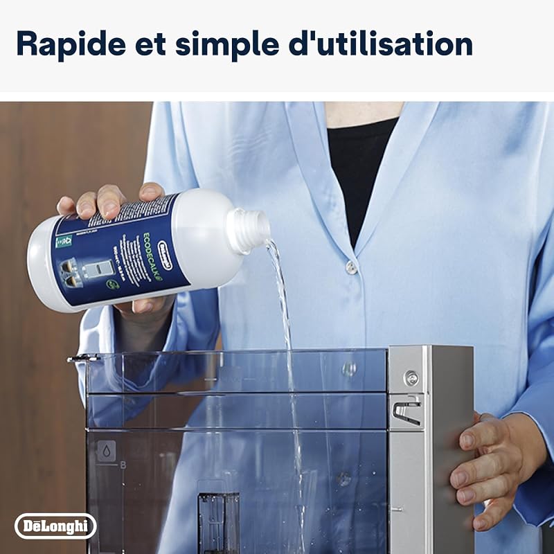 EcoDecalk Détartrant DLSC500, 5 Doses de Décalcification, Accessoire de Maintenance pour Machine à Café, Ingrédients à Base de Plantes, Bouteille Avec 5 Doses, 500ml