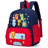 willikiva Cute Zoo Little 3d Backpack Kids Backpack for Boys and Girls Toddler Backpack Waterproof Preschool (Red)