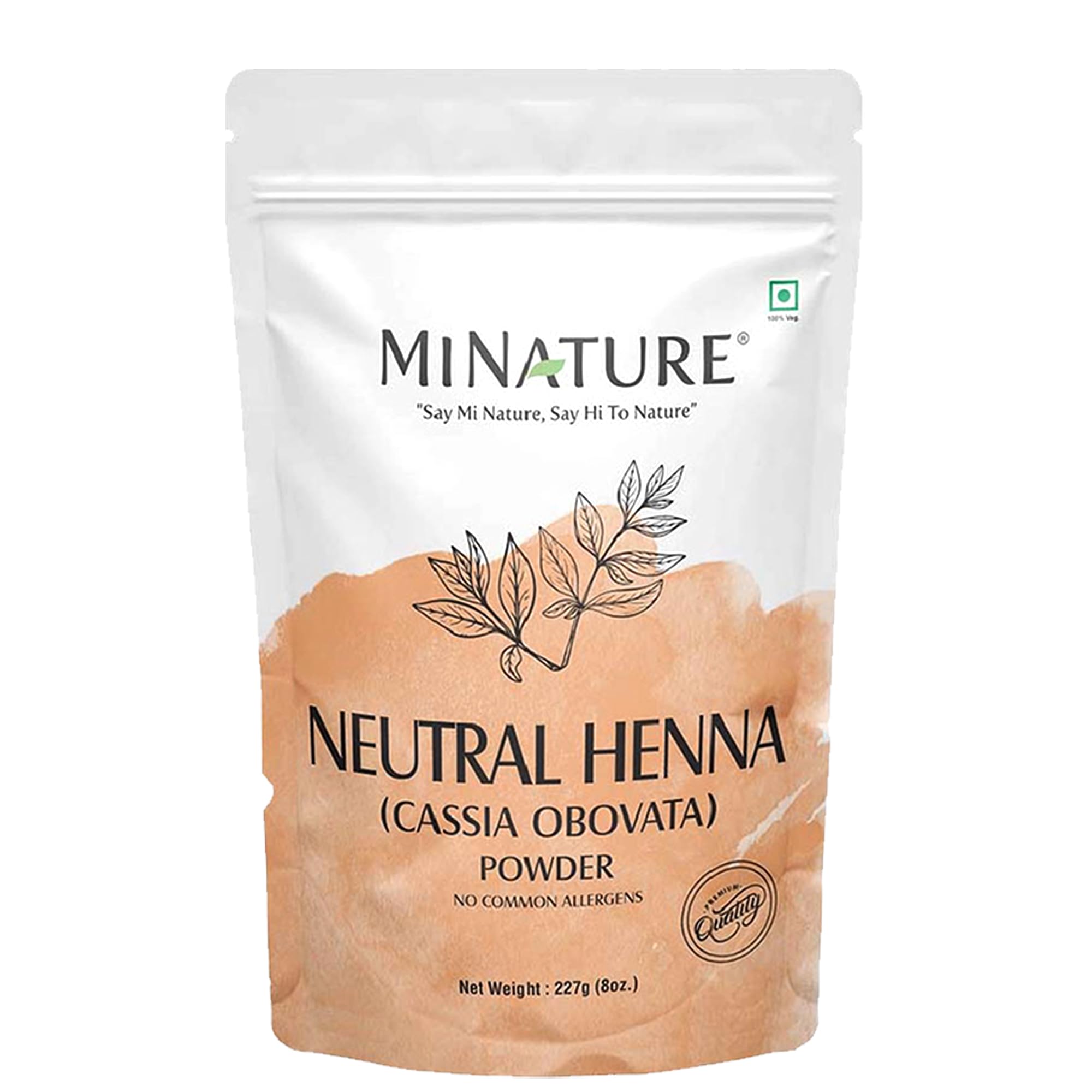 Mi Nature Pure Neutral Henna Powder(Cassia Obovata) |for Hair Conditioning| Adds no Colour to hair| 100% Herbal & Natural Scalp care mask |Unisex |227 gm(8 oz)