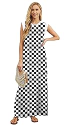 GRECERELLE Womens Summer Casual Round Neck Split
