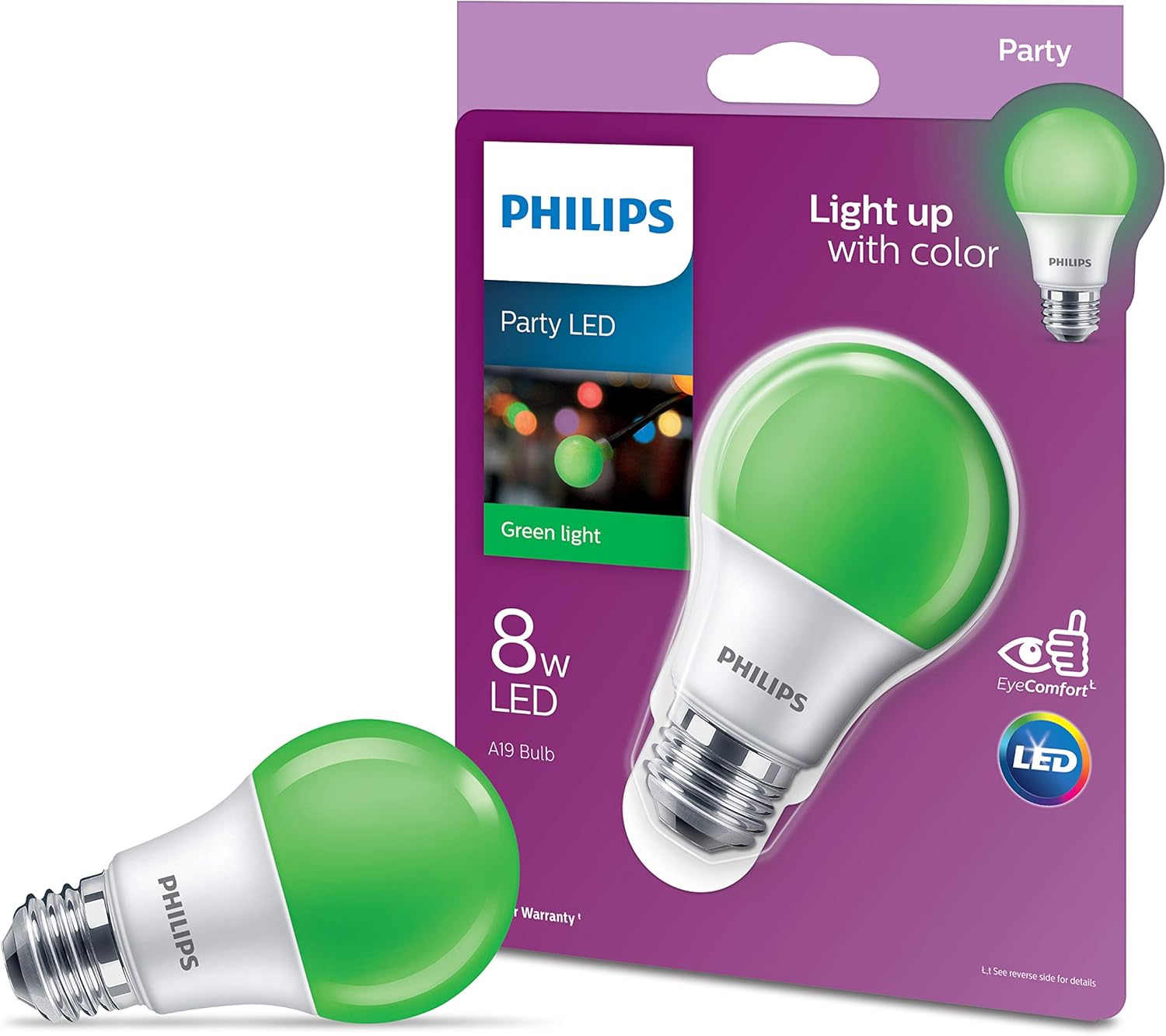 Philips 463281 LED 60Watt A19 Green NonDimmable Bulb Amazon.ca