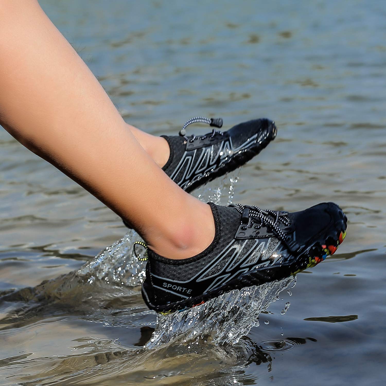 KARAZZO Mens Water Shoes Slip-on Toe Shoes Barefoot with Superior Cushioning