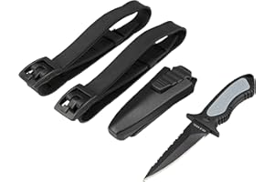 Cressi Versatile Diving Knife for Scuba, Snorkeling, Spearfishing, with Sheath, BCD Holder | The Grip: designed in Italy
