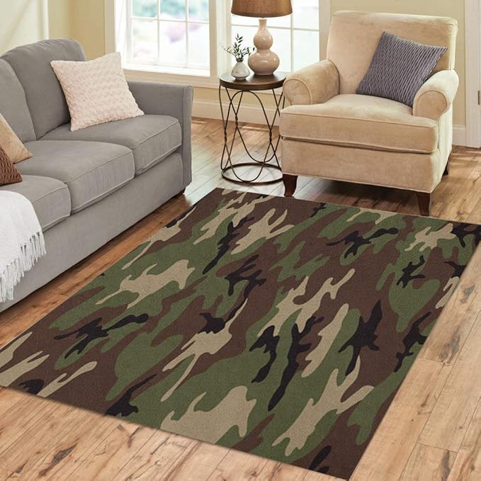 Amazon Com Pinbeam Area Rug Palm Tree And Surfboard As American