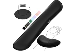 Gimars Upgrade Enlarge Silky Gel Memory Foam Keyboard Wrist Rest, Wrist Rest for Computer Keyboard, Ergonomic Design for Typi