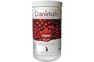 Cranimals Original 454 g Jar Cranberry Powder for Dogs - UTI Supplement 6 Month Supply, Recommended for UTIs, Incontinence an