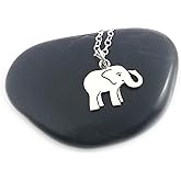 Sterling Silver Elephant Necklace – Dainty Animal Pendant, 18" Chain, Handmade Good Luck Gift for Her