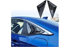 Axinda Rear Side Window Louvers for Honda Civic Sedan 11th Gen 2022 2023 2024 2025, Exterior Accessories, Air Vent Scoop Shades Covers Blinds Racing Style, 2PCS (Glossy Carbon Fiber Pattern)