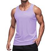 MAGCOMSEN Men's UPF 50+ Tank Top Quick Dry Summer Workout Muscle Sleeveless Shirts for Swim Beach Bodybuilding