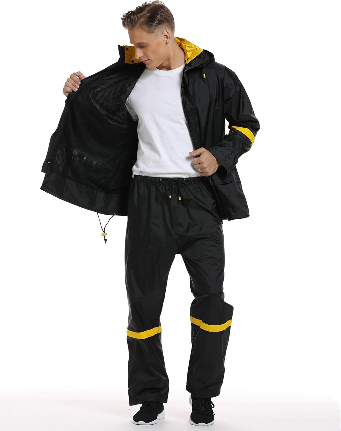 Ourcan Rain Suits for Men Fishing Rain Gear for Men Waterproof Rain Coats for Men Rain Jacket and Rain Pants: Clothing