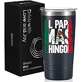 Onebttl Regalo Para Papa, Stainless Steel Tumbler with Lid 20 oz, Regalos Para Papa Dia Del Padre, Mexican Dad Gifts for Christmas, Fathers Day - Mas Chingon