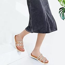KuaiLu Womens Slides Sandals with Plantar Fasciitis