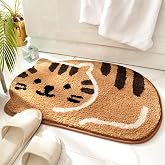 Ankah Shower, Tub, Bath Mat, Bathroom Rug, Non-Slip, Absorbent, Soft Mat for Bathroom, Adorable Design Cat-Picture Bath Mat Door Mat Dry Carpet, 18