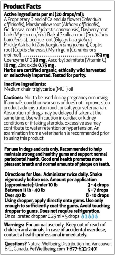 Pet Wellbeing Healthy Gums - Dog Periodontal Health - A Natural, Herbal Supplement for Healthy Gums Teeth And Breath 2 Ounces - Image 5