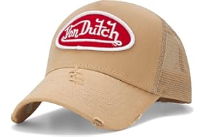 Von Dutch Unisex Trucker Hat - Curved Bill Mesh Back Retro Classic Adjustable Snapback Baseball Cap for Men and Women