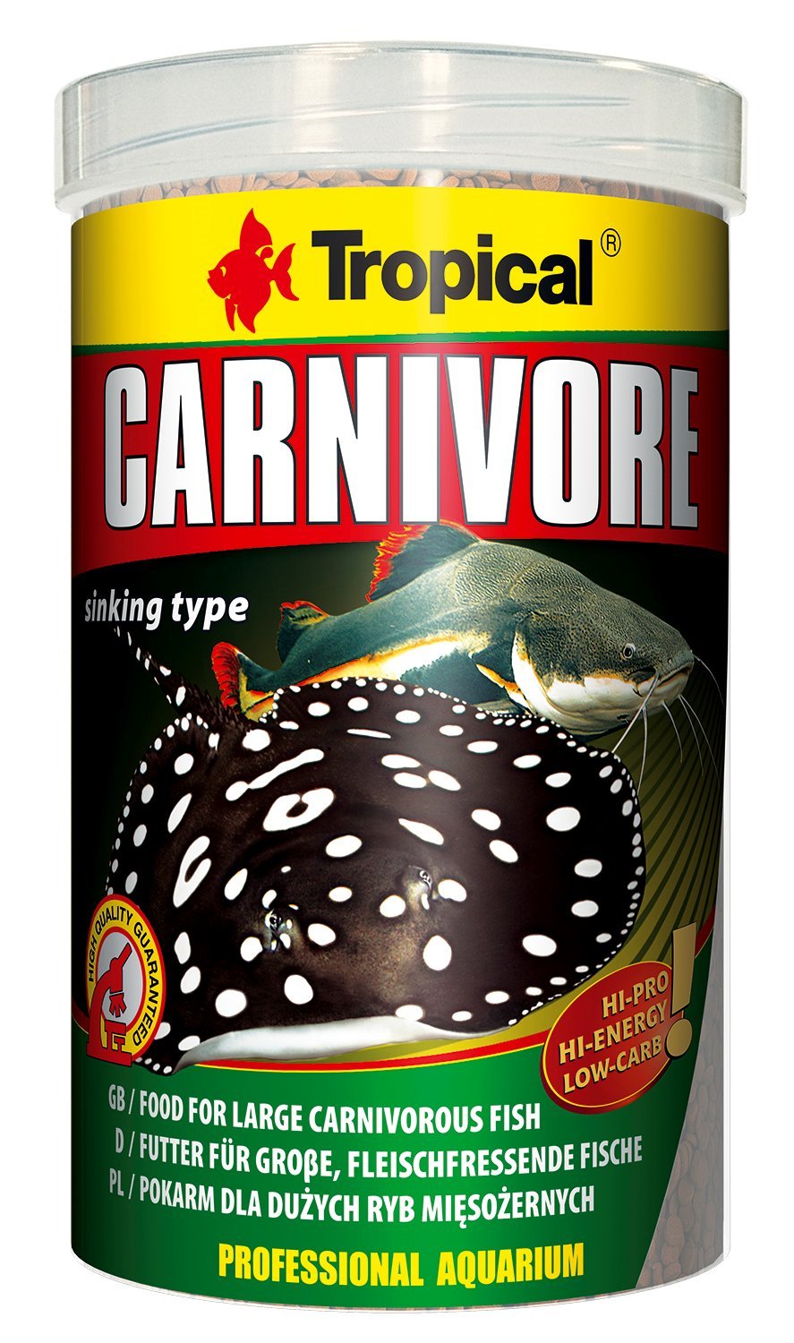 Tropical CARNIVORE 500ml / 300g - high-protein food for carnivorous fish with enhanced digestibility and immunity support