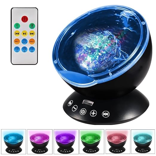 Vorally RGB LED Ocean Lámpara para proyector, Lámpara de noche con ...