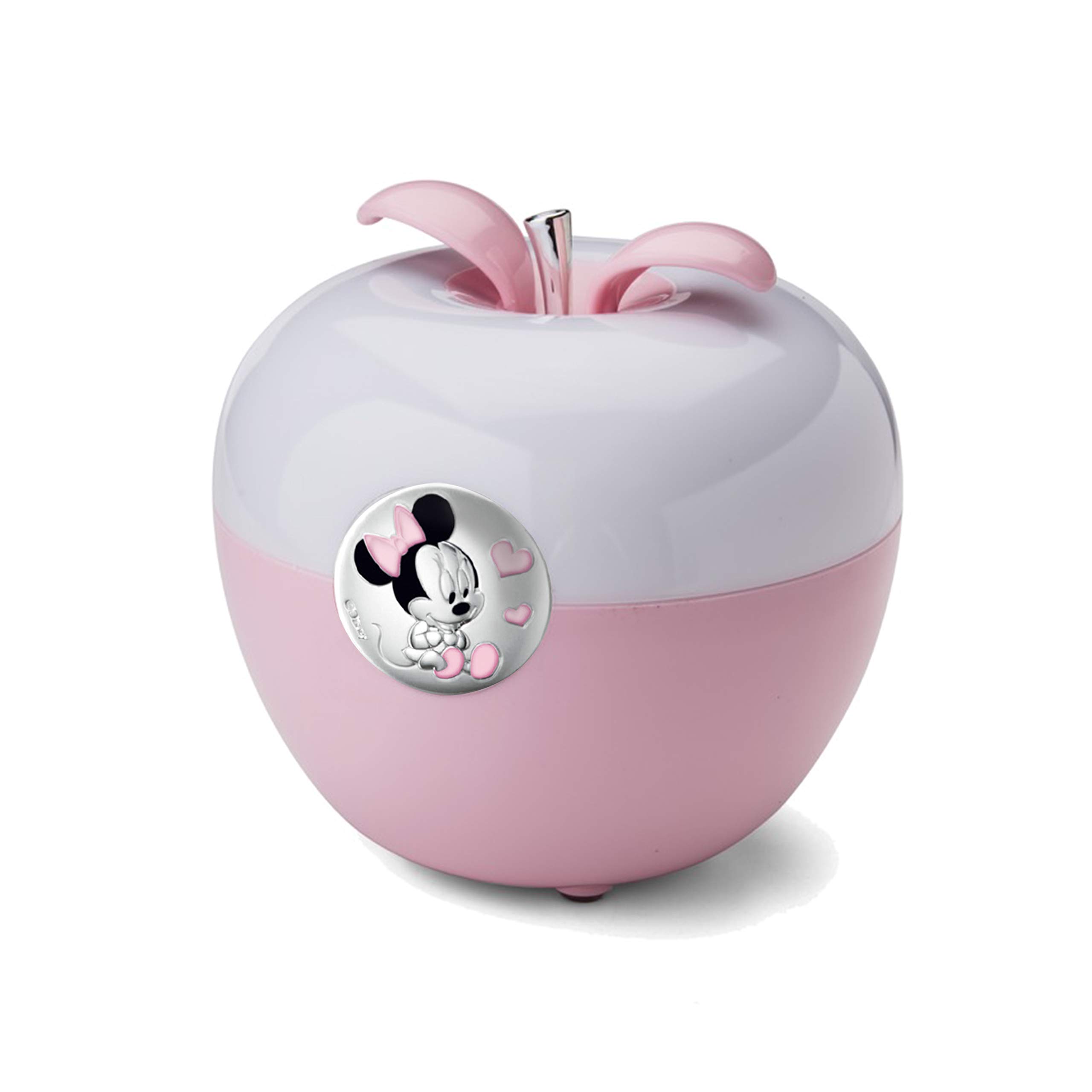 Disney - Children's LED-Nightlight for Bedside Table - Magical Control by Blowing - with Silver Ornamentation - Minnie Mouse Design - Colourful