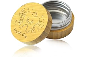 AGTIAAI Tooth Fairy Box,Tooth Fairy Gifts Kit for Boys Girls Aluminium Wooden Tooth Fairy Keepsake Box Stores Tooth Boxes for Lost Teeth for Kids Including Tooth Fairy Coins Gift Box,Pouch,Card