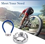 Gunwon 2 Pcs Bicycle Spoke Wrench Tool 6 in 1 Spoke Key Set Silver Blue view 7