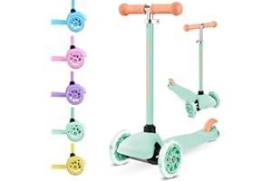 BOLDCUBE Teeny | 3-Wheel Scooter for Children 2-6 Years | Illuminated Wheels | Adjustable Height 53 to 70 cm