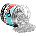 2oz Chrome 0.004" Ultra Fine Silver Metal Flake Solvent Resisitant Glitter | Paint Metal Flake | Flake for Automotive Spray and Spray Painting | Glitter for Epoxy Resin