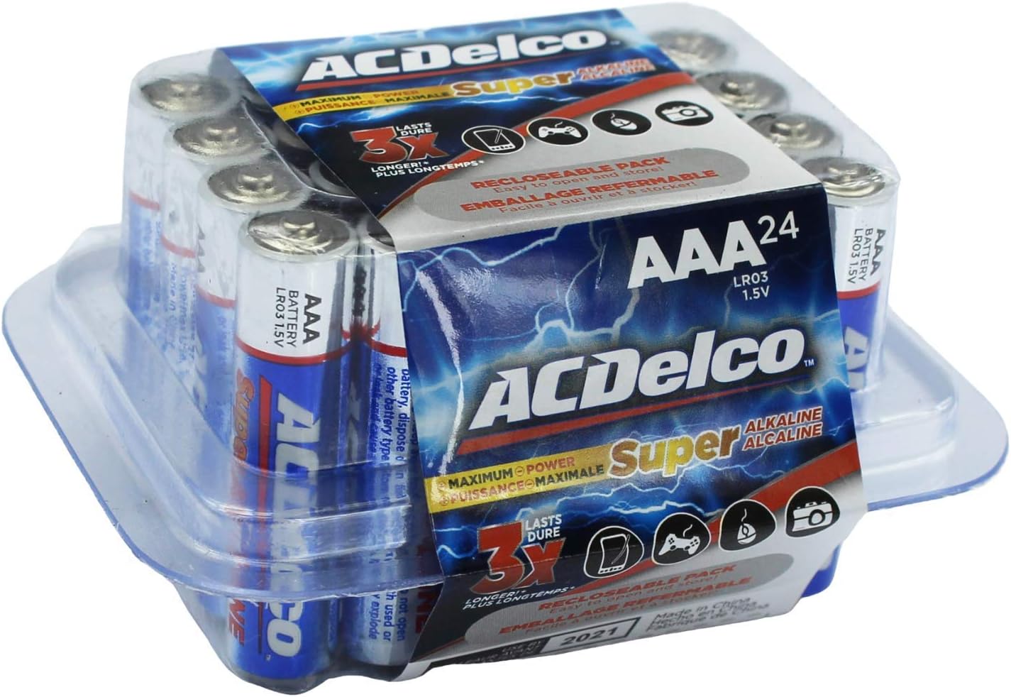 ACDelco 24-Count AAA Batteries, Maximum Power Super Alkaline Battery: Health & Personal Care