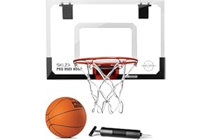 SKLZ Pro Mini Hoop Flip Indoor Over-The-Door Basketball Hoop with Flip-up Rim