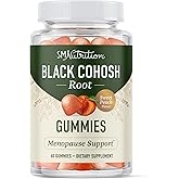 Black Cohosh Gummies for Menopause Relief, Hot Flashes & Night Sweats | 50mg Black Cohosh Root for Women | Gluten-Free, Vegetarian, Non-GMO | Hormone Balance Support | Yummy Peach Flavor | 60 Gummies