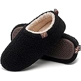VANSARTO Women’s Fuzzy Memory Foam Slippers with Cozy Curly Fur and Warm Fleece Lining Closed Back Non-Slip House Shoes Lightweight Soft Comfy Indoor Bedroom Slippers