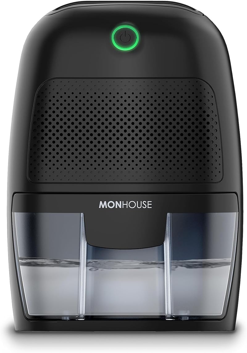 MONHOUSE Dehumidifier 600ml Portable Quiet Mini Air Moisture Absorber Black