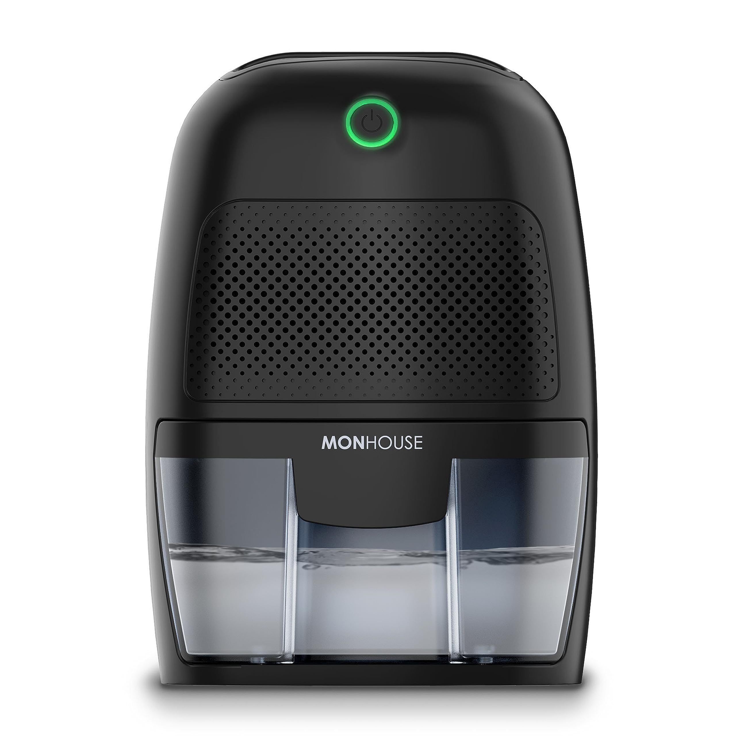 MONHOUSE Dehumidifier 600ml Portable, Compact & Quiet Moisture Absorber - Mini Air Dehumidifier for Home, Bedroom Damp, Car, Office, Garage, Caravan & Basement - Electric Mould Remover - Black
