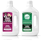 Deep Clean Pet &amp; OXY Multiplier for Shark StainStriker &amp; Upright Cleaners | Compatible with Shark StainStriker Portable Carpet, Upholstery &amp; Rug Cleaners, Removes Tough Stains &amp; Odors, (33.8oz,2 Pack)
