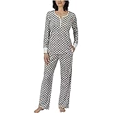 Nautica Womens 2 Piece Fleece Pajama Sleepwear Set(Mixed Grey - XXL)