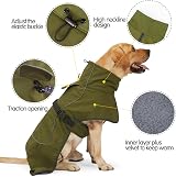 HEYWEAN Dog Jacket Waterproof Reflective Fleece Lined Cold Weather Coat view 2