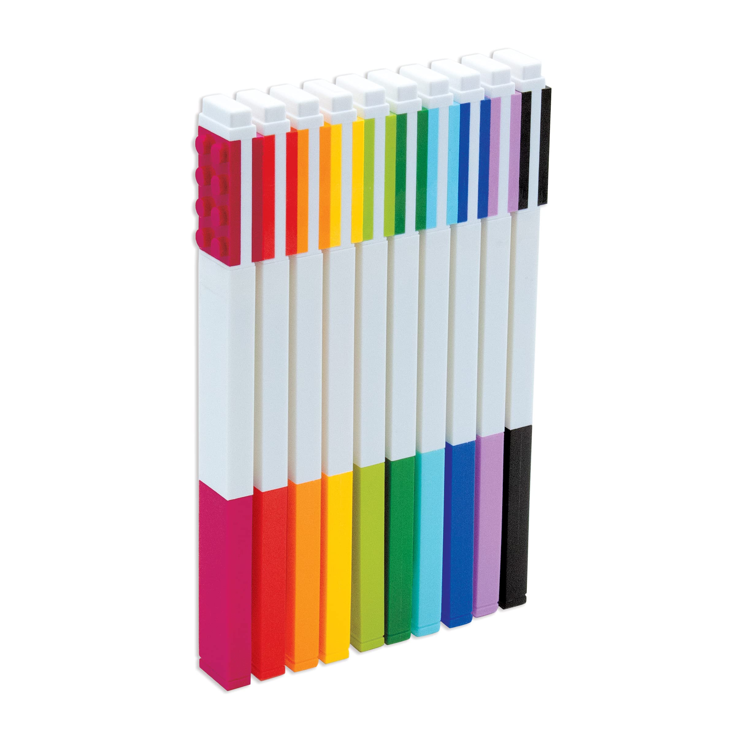 IQ LEGO Marker 10 Pack (53101), Markers For Teachers, Coloring Book Supplies, Back to School Essentials, 6+