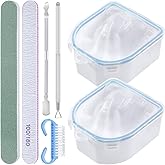 Tanstic 7Pcs Blue Nail Soaking Bowl Kit, Nail Polish Remover Tools including Manicure Bowl Nail Soak Tray Soak Off Bowl, Nail