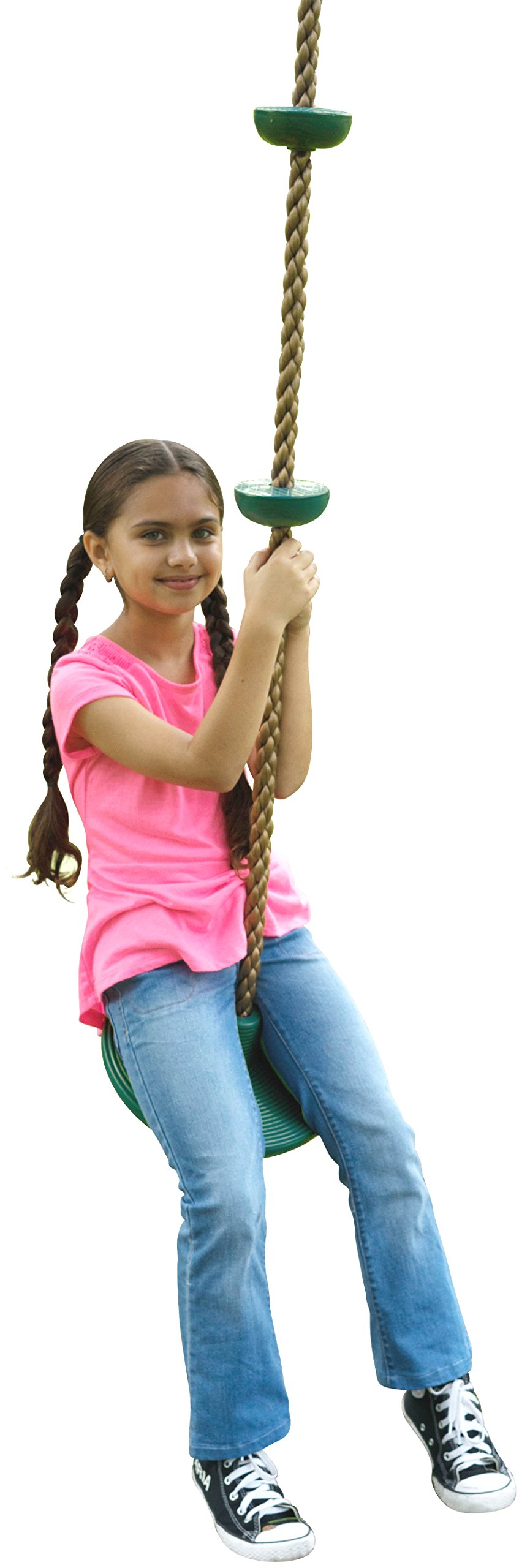 Jungle Gym Kingdom Climbing Rope with Platforms and Disc Swing Seat