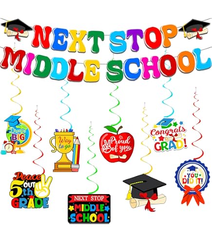 Banner „So Long 5th Grade“ – 180 X 110 Cm, Für Abschlussfeiern Der 5. Klasse, Foto-Hintergrund, Innen & Außen