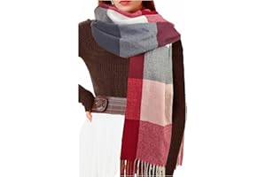 BLATIAL Womens Scarf Winter Blanket Large Scarves Thick Soft Warm Plaid Chunky Scarfs