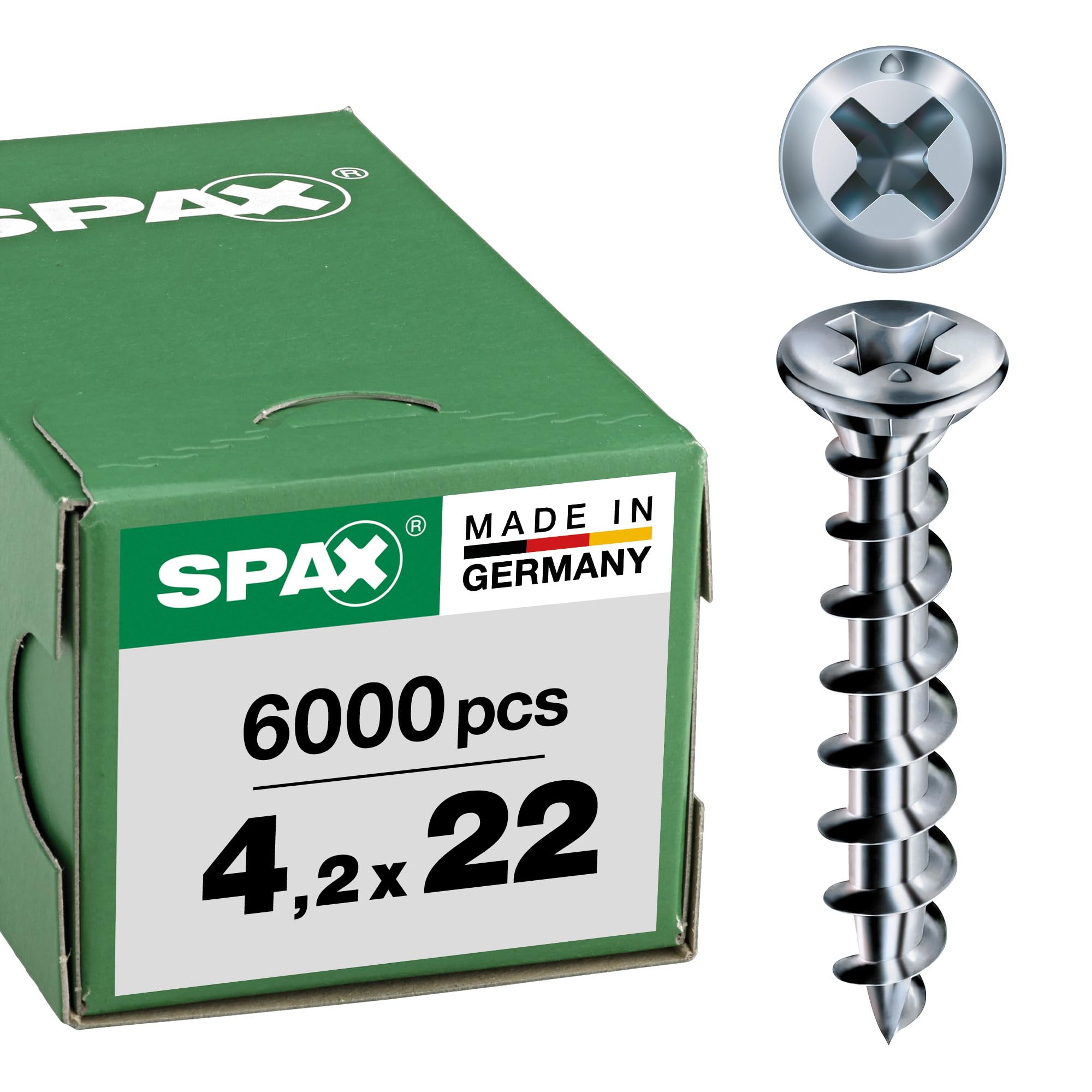 FEX-KS, 4.2 x 22 mm, 6000 pieces, special thread, countersunk head, Phillips H2, self-drilling tip, Wirox - 1411010400228