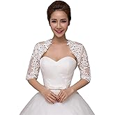 Women's Lace Wedding Bridal Bolero Jackets Shawl Formal Party Prom Evening Cape for Bride Bridesmaid Wrap Shrugs