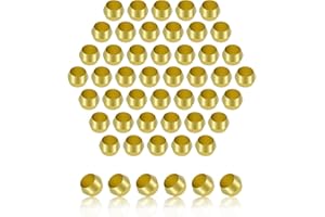 MuHize 3/16" OD Sleeve Ferrules - 50PCS Heavy-Duty Brass Compression Sleeves & Nuts for Air Brake/Fuel Line Repair