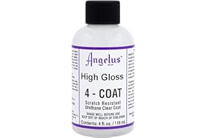 Angelus High Gloss 4-Coat Scratch-Resistant Leather Sealer – Durable, Flexible, Clear Coat Protection for Leather Shoes, Bags, Jackets & More - High Gloss Finish - 4 Fl Oz