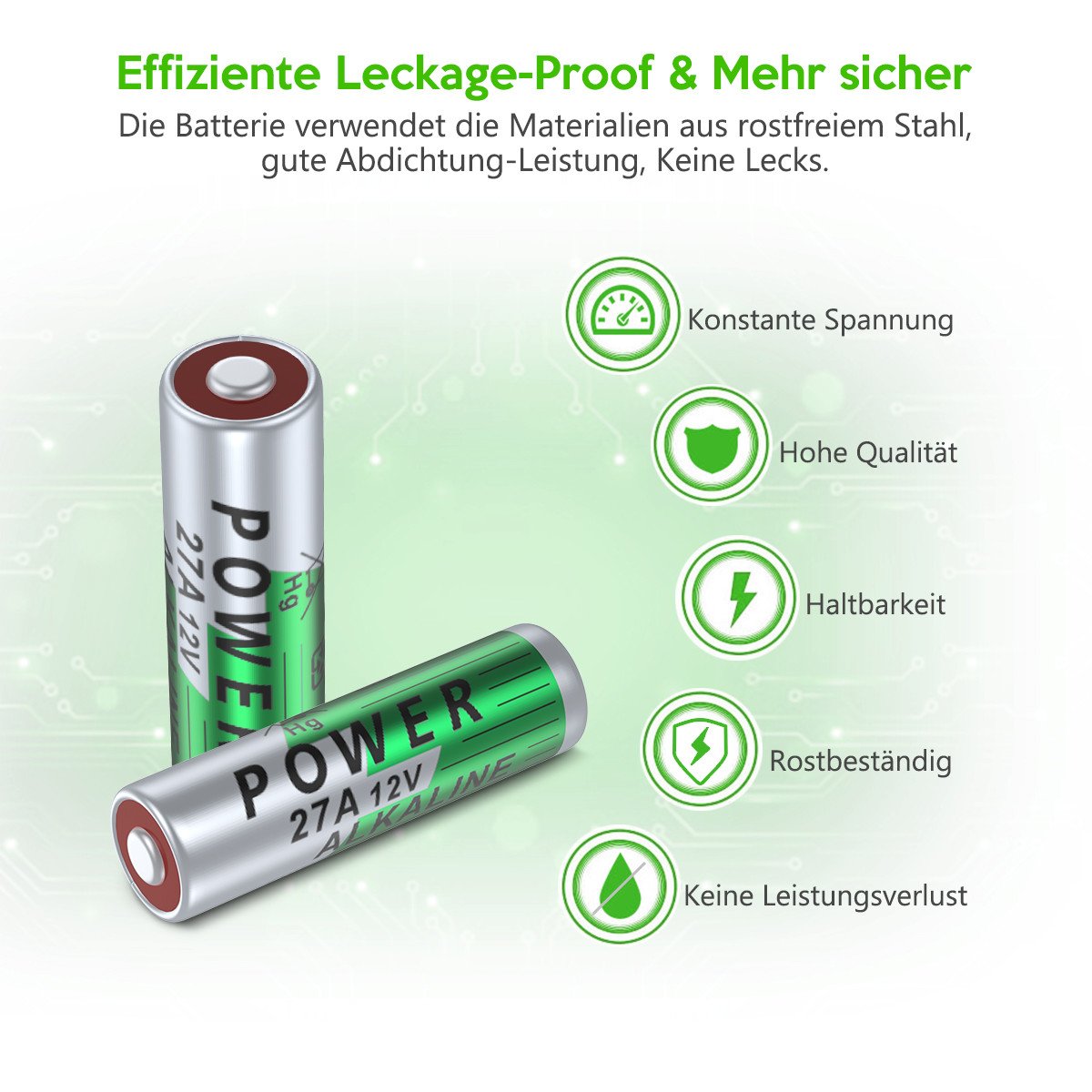 EBL 5 Stück 27A Alkaline Batterie Typ A27 MN27 V27A WE27A L828 Batterien