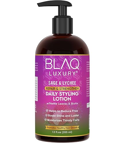 Amazon.com : Blaq Luxury Sage & Lychee Strong Hold Styler Gel -  Non-Alcoholic and Non-Flaky Formula for All-Day Hold  Biotin Infused -  Promotes Hair Repair, Growth, and Manageability - 12oz :