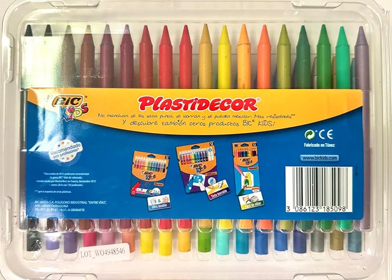 Kids Ceras de Colores para Niños, Plastidecor, Colores Surtidos, Óptimo Para Colorear y Dibujar, Material Escolar, 36 Unidad (Paquete de 1), Clásico, Modelo Surtido