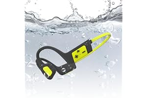 LOBKIN Bone Conduction Headphones Bluetooth 5.3 - Wireless Open Ear Headphones Built-in Mic & 32GB Memory MP3 Player, IP68 Waterproof Ultralight Sport Headphones for Swimming Running