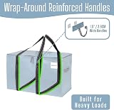 VENO 6 Pack Moving Bags Light Blue Matte Extra Large Heavy Duty Totes with Lids view 2